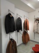 *Three Polished Chrome Upright Wall Mounted Rails