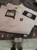 Lyle & Scott Junior Polo Shirt (White) Size: 5-6 Y
