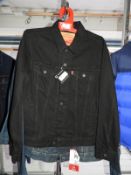 *Levi Mens Denim Jacket (Black) Size: Small