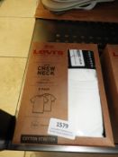 *Levi Crew Neck Comfort Fit T-Shirts 2pk Size: Lar