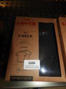 *Levi V-Neck Comfort Fit T-Shirts 2pk Size: Medium