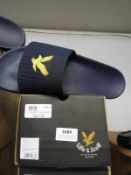 *Pair of Lyle & Scott Mens Slider (Navy Blue) Size