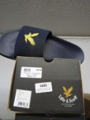*Pair of Lyle & Scott Mens Slider (Navy Blue) Size