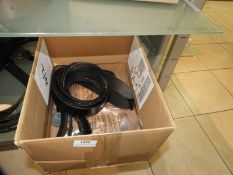 *Box of Five Pepe Black Leather Belts