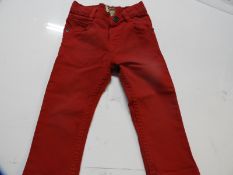 Levi Denim Jeans (Dark Red) Size: 24 Months