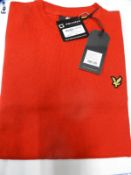 *Lyle & Scott Red Knitted Jumper Size: Small