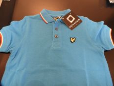 Lyle & Scott Junior Polo (Sea Blue) Size: 5-6 Year