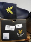 *Pair of Lyle & Scott Mens Slider (Navy Blue) Size