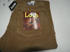 *Lois Dallas Jumbo Cord (Dark Sand) Size: 32/30