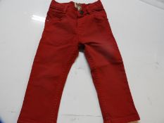 Levi Denim Jeans (Dark Red) Size: 12 Months