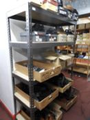 *Bay of Boltless Metal Shelving in Gray Hammered F