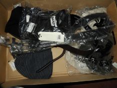 *Box of Six Designer Hats, One Levi Bag and Two Le