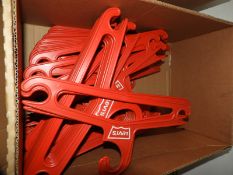 *Box Containing Vintage Levi Plastic Coat Hangers