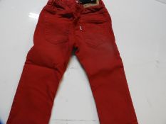 Levi Denim Jeans (Dark Red) Size: 18 Months