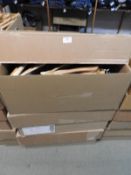 *Three Boxes of Wooden Coat Hangers
