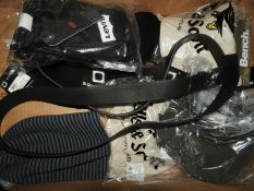 *Box of Six Designer Hats, One Levi Bag and Two Le