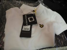 Lyle & Scott Junior Polo Shirt (White) Size: 6-7 Y