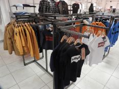 *Burnished Steel Central Clothing Display Unit wit