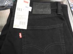*Levi 511 Black Denim Jeans Size: 34/30