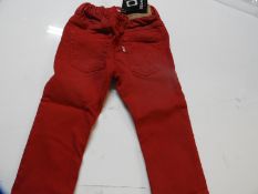 Levi Denim Jeans (Dark Red) Size: 18 Months