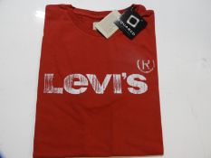 Levi's Childs T-Shirt with Logo (Red) Size: 16 Yea