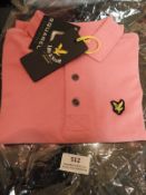 Lyle & Scott Junior Polo Shirt (Pink) Size: 6-7 Ye