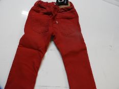 Levi Denim Jeans (Dark Red) Size: 18 Months