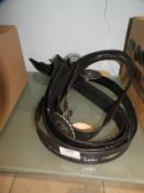 *Box of Five Pepe Black Leather Belts