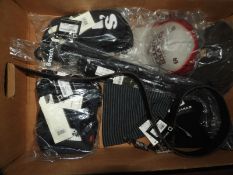 *Box of Three Designer Hats, Two Levi Bags and Two