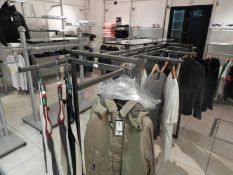 *Burnished Steel Central Clothing Display Unit wit