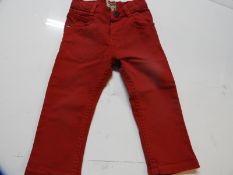 Levi Denim Jeans (Dark Red) Size: 24 Months