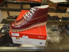 *Pair of Kickers Footwear (Dark Red) Size: 7