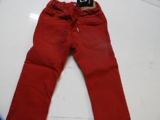 Levi Denim Jeans (Dark Red) Size: 18 Months