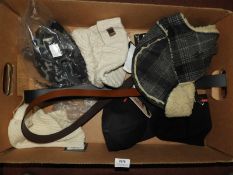 *Box of Six Assorted Branded Hats and Two Levi Lea