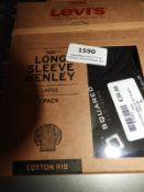 *Levi Long Sleeve Henley Shirt Size: Large