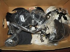 *Box of Six Designer Hats, One Levi Bag and Two Le