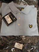 Lyle & Scott Junior Polo Shirt (Pale Blue) Size: 6
