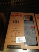 *Levi Crew Neck Comfort Fit T-Shirts 2pk Size: Sma