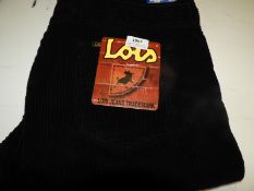 *Lois Dallas Jumbo Cord (Black) Size: 38/30