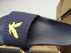*Pair of Lyle & Scott Mens Slider (Navy Blue) Size