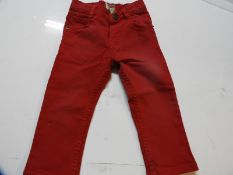 Levi Denim Jeans (Dark Red) Size: 24 Months