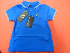 Lyle & Scott Junior Polo Shirt (Blue) Size: 5-6 Ye