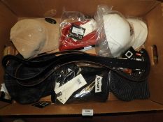 *Box of Four Assorted Designer Hats, Two Leivi Bag
