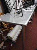 *Glass & Aluminium Table on Tubular Legs
