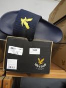 *Pair of Lyle & Scott Mens Slider (Navy Blue) Size