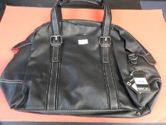 *Boxfresh Black Leather Overnight Bag
