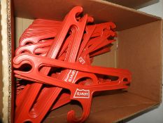 *Box Containing Vintage Levi Plastic Coat Hangers