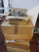 *Five Boxes of Timberland Slatwall Shoe & Boot Dis