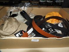 *Six Assorted Designer Hats, and Two Levi Leather