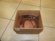 *Box of Five Pepe Tan Leather Belts